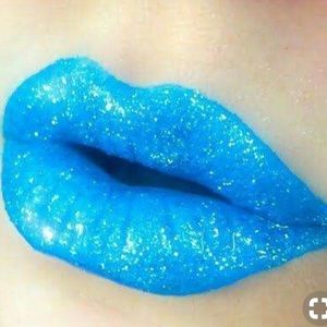 🌟NEON BLUE Medusa Makeup Glitter Pot NWT